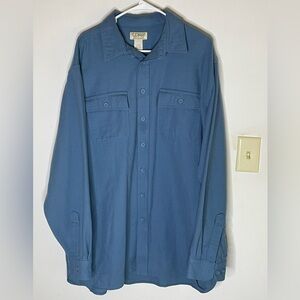 👕 LL Bean Men’s Chamois Cloth Shirt. Long Sleeve. 100% Cotton. Size XL-Tall. 👕